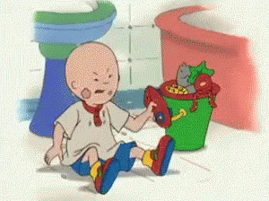 Caillou Tantrum GIF - Caillou Dirty Clean Up GIFs