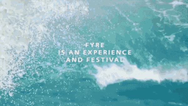 a blurred image with the words fyre is an experience and festival