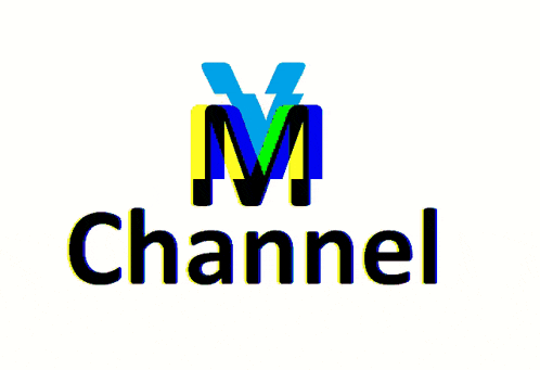 a 3d logo for m channel with a blue letter m