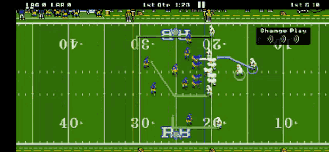 a football game is being played on a screen