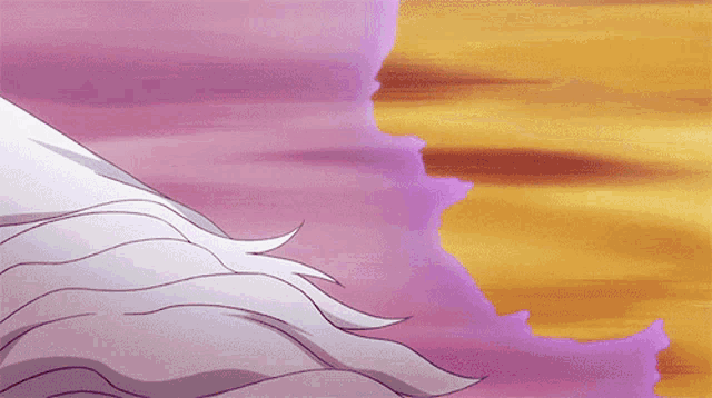 a close up of a person 's hair with a purple and orange background