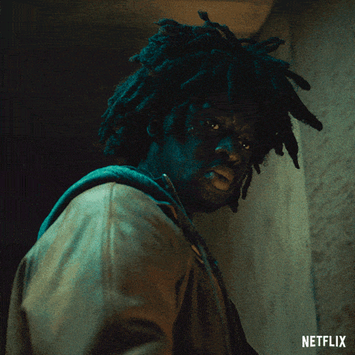 a man with dreadlocks is on a netflix advertisement