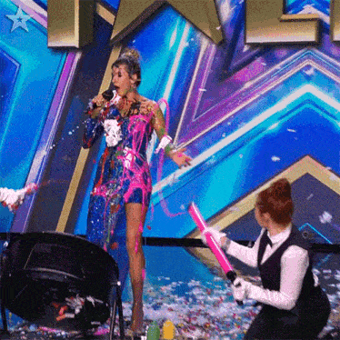 Covered In Paint Britain’s Got Talent GIF - Covered In Paint Britain’s Got Talent Singing GIFs