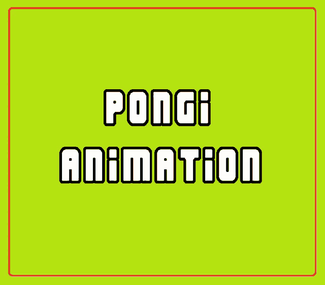 a green background with the words " pongi animation " written on it