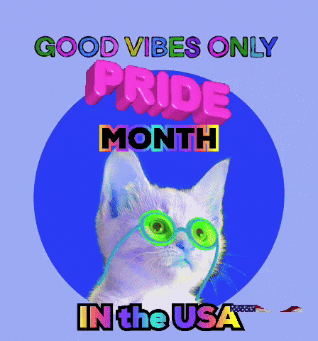 a cat wearing sunglasses says good vibes only in the usa