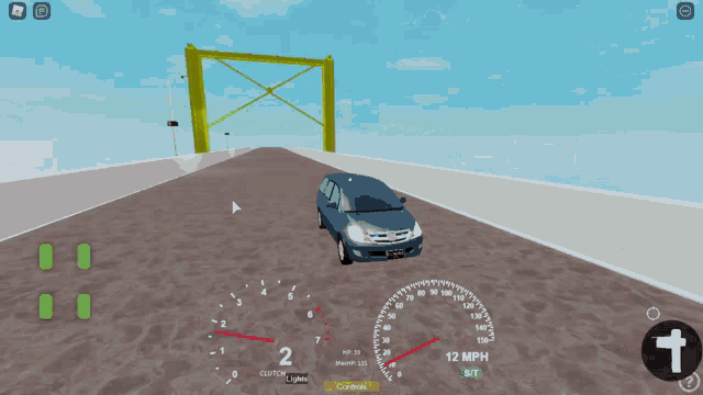 a screenshot of a video game shows a speedometer reading 23 mph