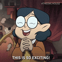 a cartoon character from the owl house is smiling and saying this is so exciting