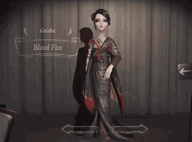 Identity V Geisha Blood Fan GIF - Identity V Geisha Blood Fan Geisha Idv GIFs