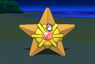 a yellow star with three pink hearts on top