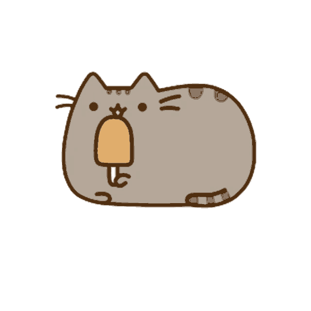 a cartoon cat with a crown on its head is holding a popsicle in its mouth