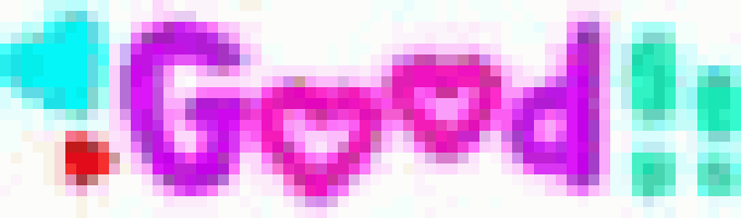 a blurred image of the word good with a heart .