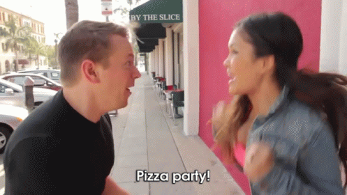 Pizza Party! GIF - Pizza Excited Food GIFs