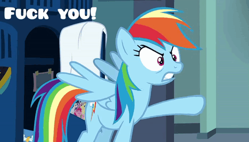 Rainbow Dash My Little Pony Friendship Is Magic GIF - Rainbow Dash My Little Pony Friendship Is Magic Insult GIFs