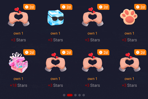 a display of hands making a heart shape with hearts on them