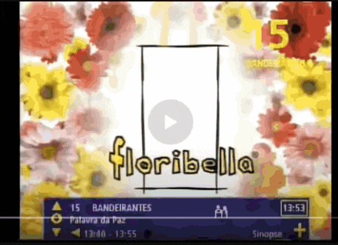 a screen with flowers and the word floribella at the bottom