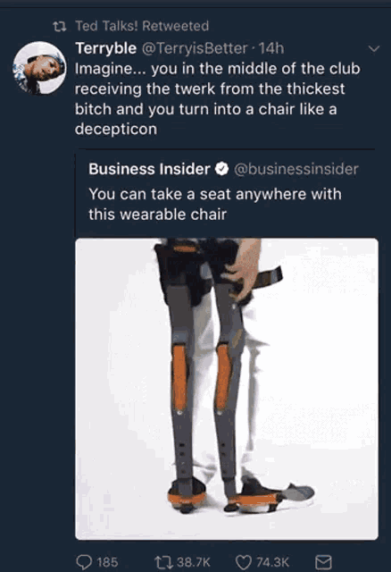 a screenshot of a tweet from terryble @ terrysbetter