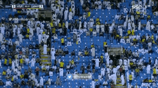 a soccer game is being broadcasted on ssc