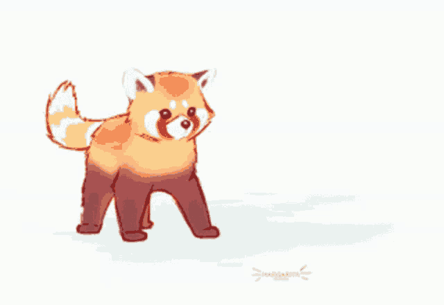a drawing of a red panda with margarita written in the corner