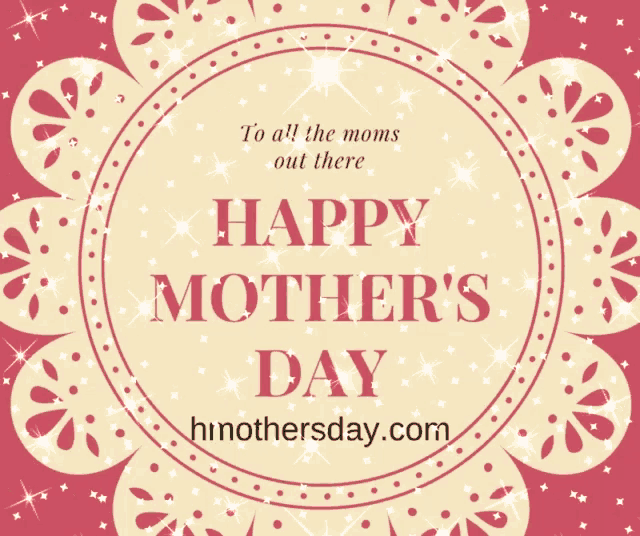 a happy mother 's day greeting card with sparkles on it