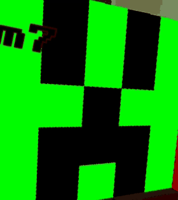 a green and black checkered background with the letter t on the bottom