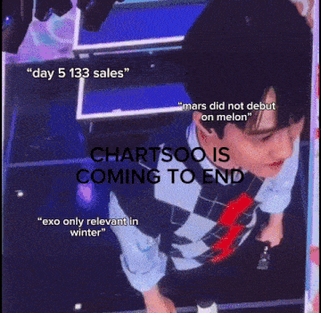 a picture of a man with the words " chartsoo is coming to end " on the bottom