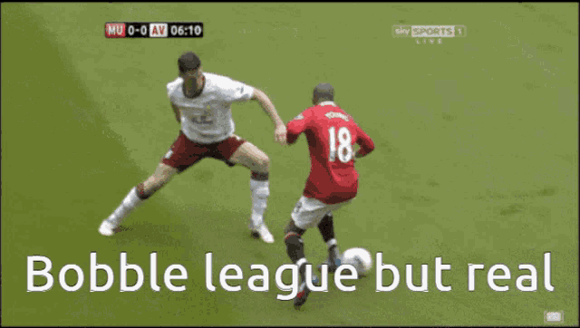a soccer game is being played on sky sports