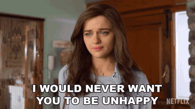 I Would Never Want You To Be Unhappy Elle Evans GIF - I Would Never Want You To Be Unhappy Elle Evans Joey King GIFs