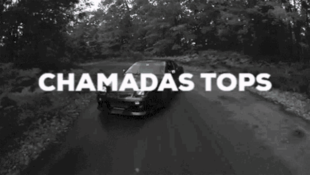 a car is driving down a road and the words chamadas stopss are displayed