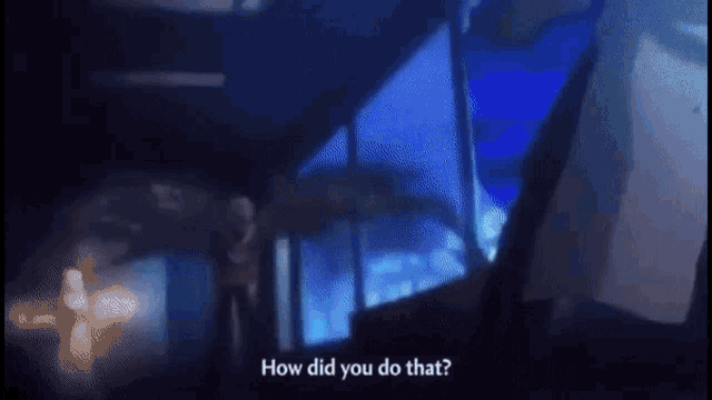 a man in a black jacket says " what are those black wings on your back ? "