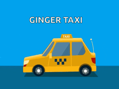 a yellow taxi cab with the word taxi on the top