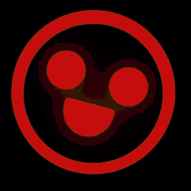 a glowing green circle with three circles inside of it