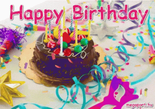 Happy Birthday Cake GIF - Happy Birthday Cake Confetti GIFs