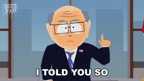 I Told You So Mr Garrison GIF - I Told You So Mr Garrison South Park GIFs