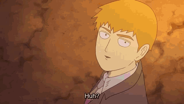 a man in a suit and tie says huh in a cartoon