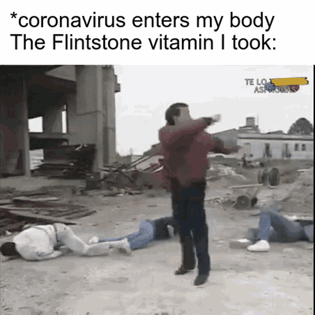 Coronavirus Flintstone GIF - Coronavirus Flintstone Fight GIFs