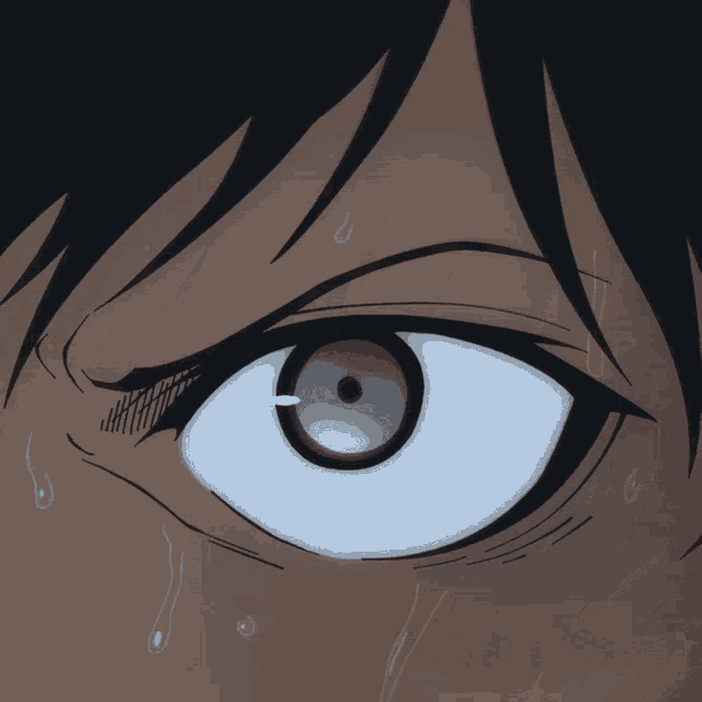 a close up of a person 's eye with the number 6 on it