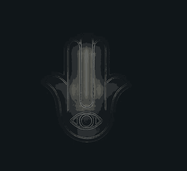 a hamsa hand with a third eye on it