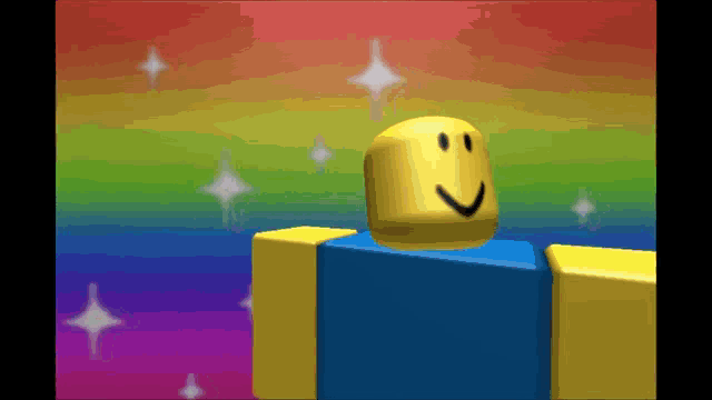 a roblox character with a smile on his face