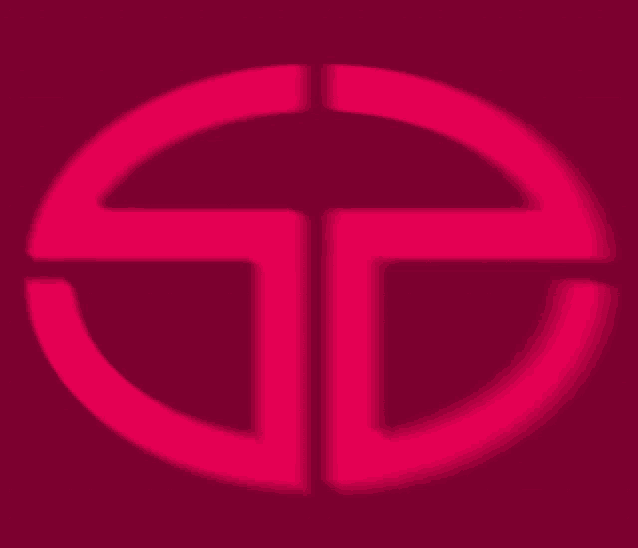 a pink circle with the letter t in it