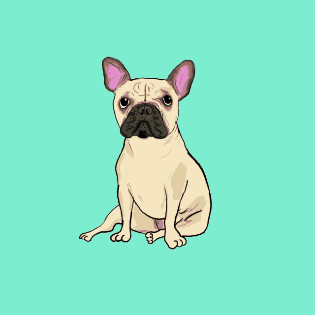 a drawing of a dog with a speech bubble saying i love u