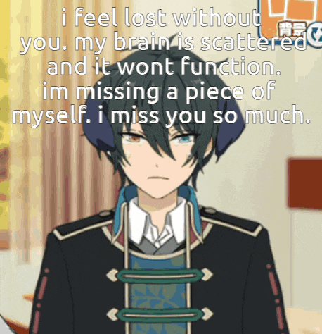 a man in a suit is talking about missing a piece of myself .