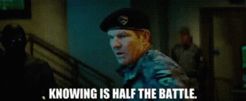 Gi Joe General Hawk GIF - Gi Joe General Hawk Knowing Is Half The Battle GIFs