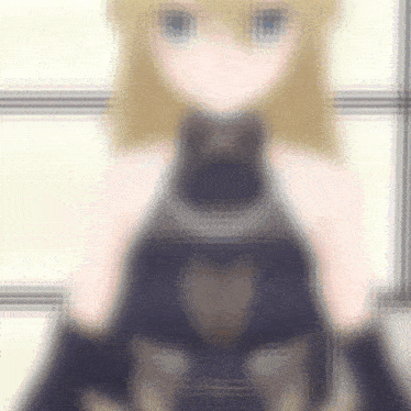a blurry picture of a girl with blonde hair