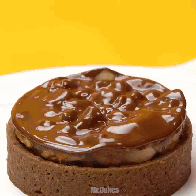 a close up of a mr. cakes cake
