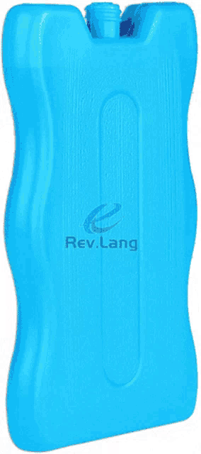 a blue bag that says rev lang on the front