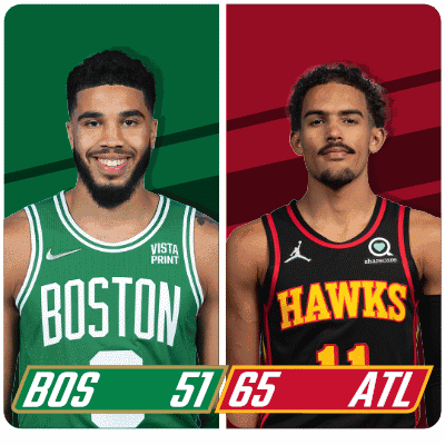 Boston Celtics (51) Vs. Atlanta Hawks (65) Half-time Break GIF - Nba Basketball Nba 2021 GIFs