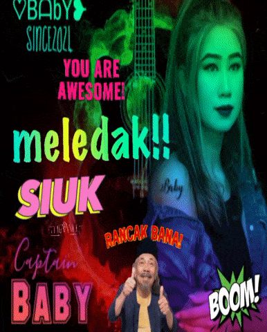 a poster that says " you are awesome " and " meledak " on it