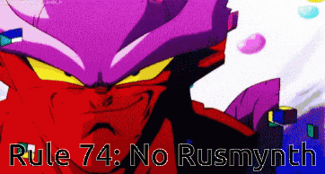 rule 74 : no rusmynth is displayed on a cartoon character