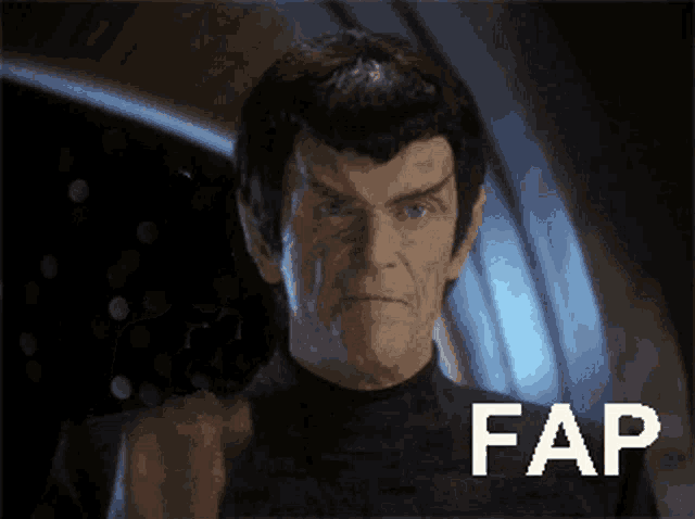 a picture of a man with the word fap written on it