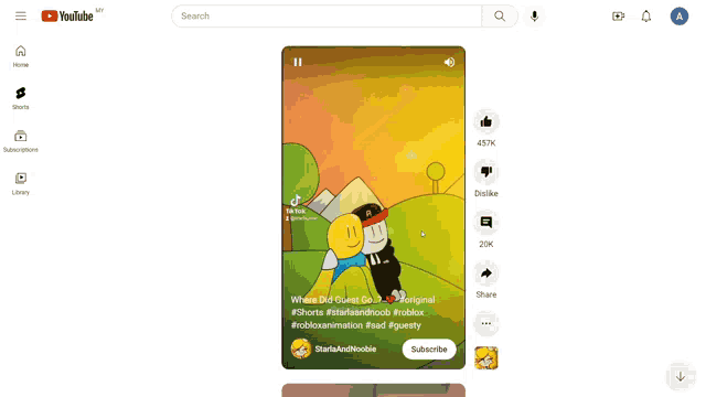 a screenshot of a youtube page with a cartoon character